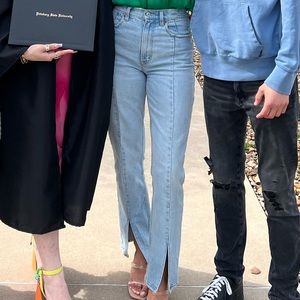 Abercrombie split let jeans